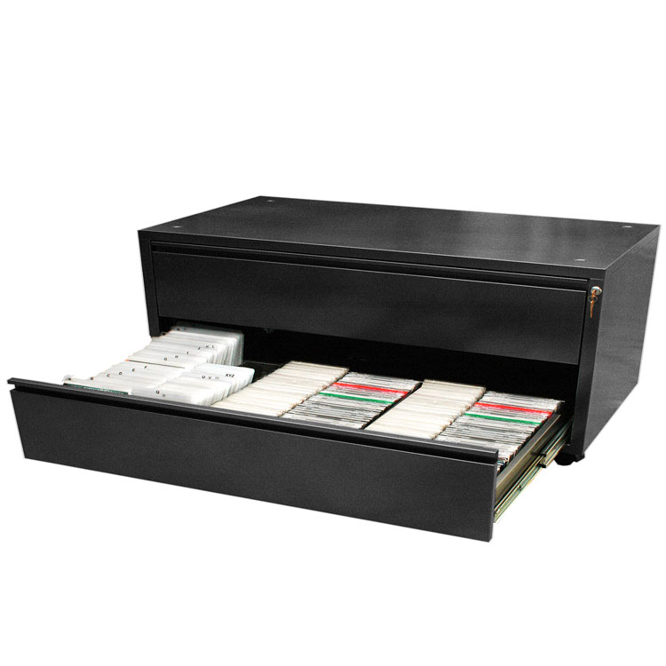 Image of 2-Drawer CD/Data Storage Cabinet